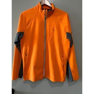 Nike Sphere Pro Jacket Orange Full Zip Gray Reflective Mens Running Size-M